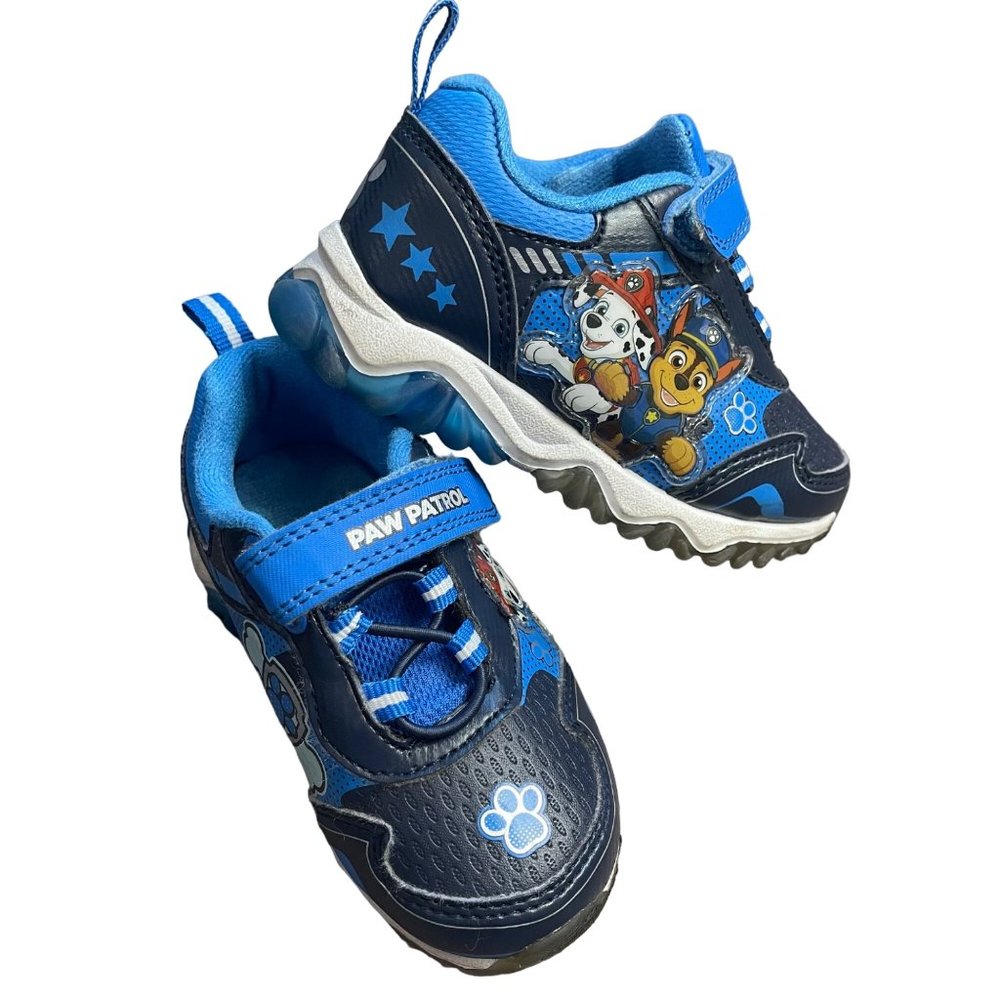 Paw Patrol Unisex Kids Light‎ Up Hook and Loop Closure Sneakers Infant Size 7